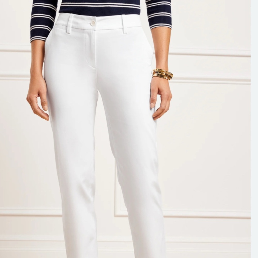 Talbots Crisp White Straight Leg Pants